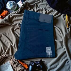 RUDE Hot Topic NWT Men's 28 Dark Navy Blue Skinny Chino Pants Light Stretch